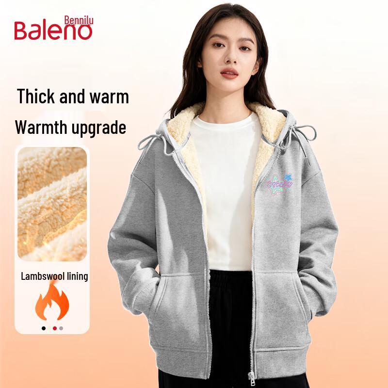 

Baleno Women s Fleece Lined Lambswool Hooded Cardigan Jacket 2XL