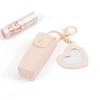 Custom Print Women Mini Portable Lipstick Storage Case Keychain Lipstick Bags With Heart Mirror