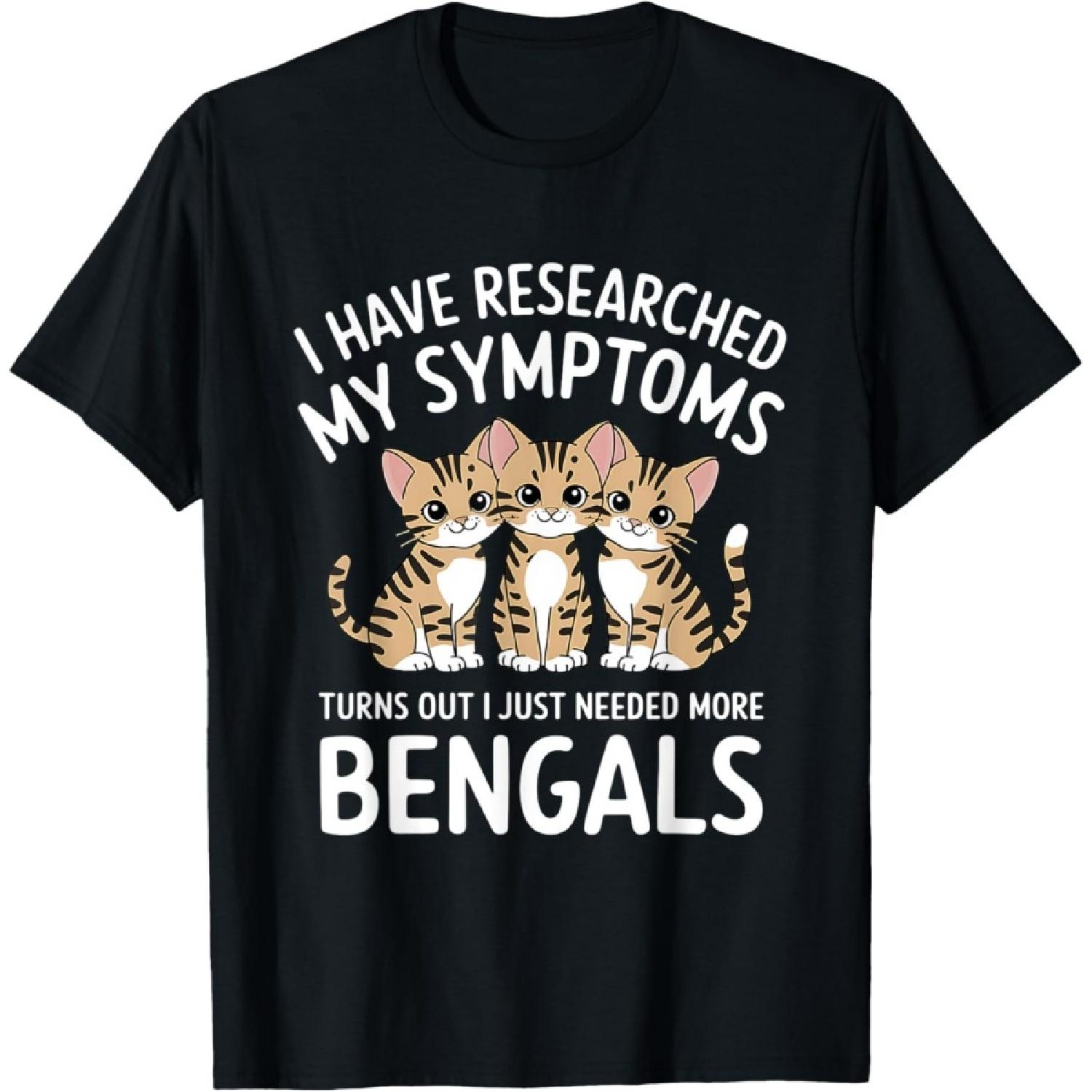 Cute Kitty Lover Apparel Women - Funny Bengal Cat T-Shirt S