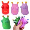 1/2/3Pcs Popping Eye Cabbage Worm Toy Anxiety Stress Relief Caterpillar Squeeze Pinch Sensory Toy Kids Teens Adults Soft Stress Ball Animal Fidget Toy