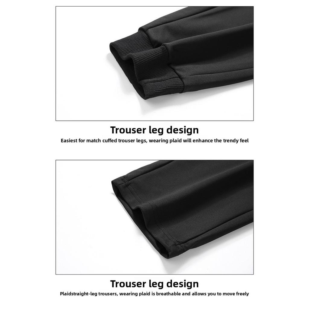 Men's Spring and Autumn Winter New Long Pants, Straight Loose Sports Bathroom Pants, Simple and Versatile Casual Pants for Men