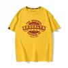 Summer Fashion Heavyweight Retro Men's English Letters 100% Cotton Printed Round Neck High-quality Casual Fitness Street T-shirt