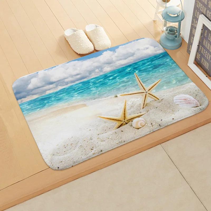 Ocean Life Design Floor Mat - Vibrant Sea Creatures for Bathrooms, Living Rooms, Entrances, Perfect Coastal Addition
