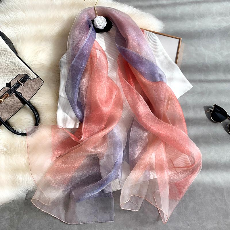 

New Silk Scarf Women Fashion Shawls And Wraps Lady Travel Pashmina High Quality polyester Scarves Winter Neck Wram Bandana