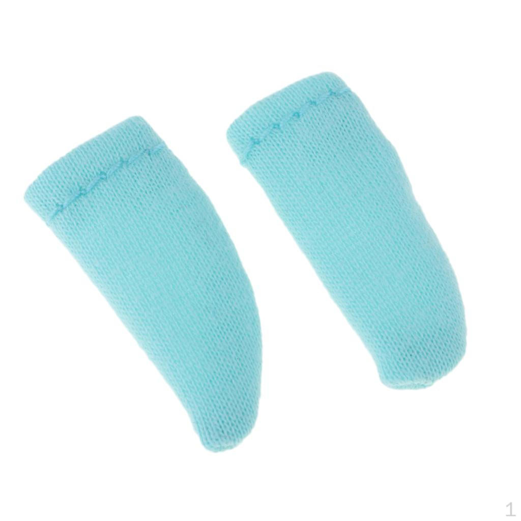 

1 Pair Mini Knee Socks for 11cm Body, 1/12 Scale Dolls - 4 Colors to Select зелений