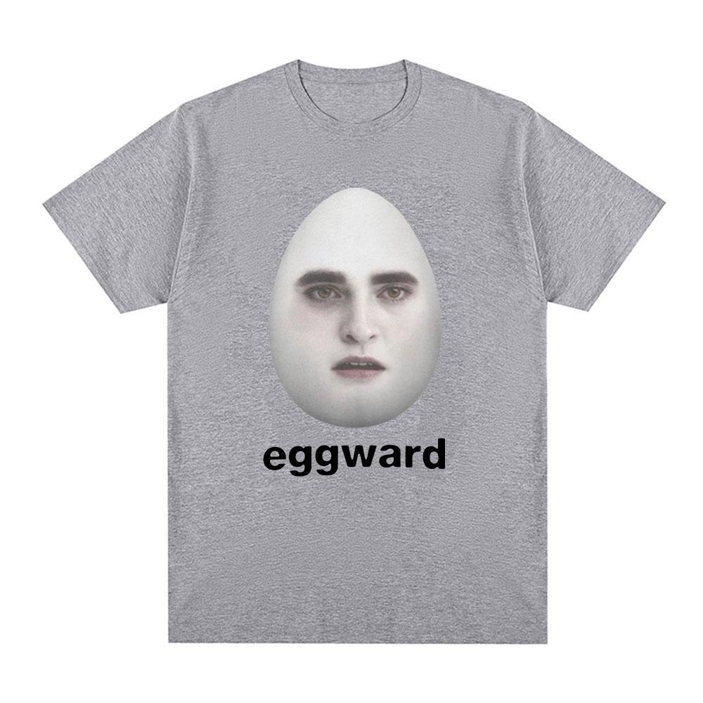 Twilight Eggward Funny Meme T Shirt Edward Cullen Parody Robert Pattinson Humor T-shirts Unisex's Women Cotton Short Sleeve T-shirt