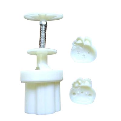 Dekorativní forma na měsíční koláčky 50g Ruční tlaková řemeslná lisovací forma s razítkem pro DIY model Králičí měsíční koláček Dekorace