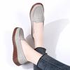 Weiche Mokassins für Damen zum Hineinschlüpfen, lässig, elegant, für den Sommer, atmungsaktives Leder, schwarze Mokassin-Schuhe