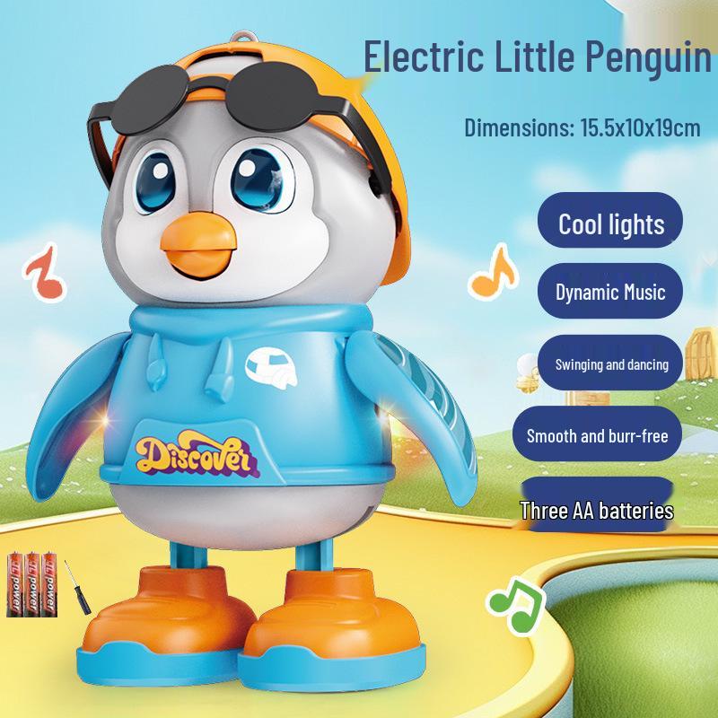 Electric Rocking Penguin Toy with Lights, Music, Singing & Dancing Functions