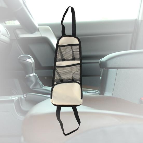 2Pcs Car Storage Bags Multi-Pocket Design Large Capacity Zipper Design Universal Automobile