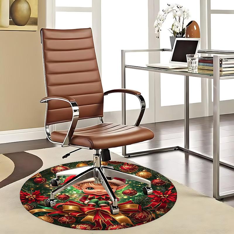 

1pc Anime Elf Christmas Chair Mat - Non-Slip Carpet for Office, Home Decor, Living Room, Bedroom, Game Room & Dormitory.J020 80cm by 80cm