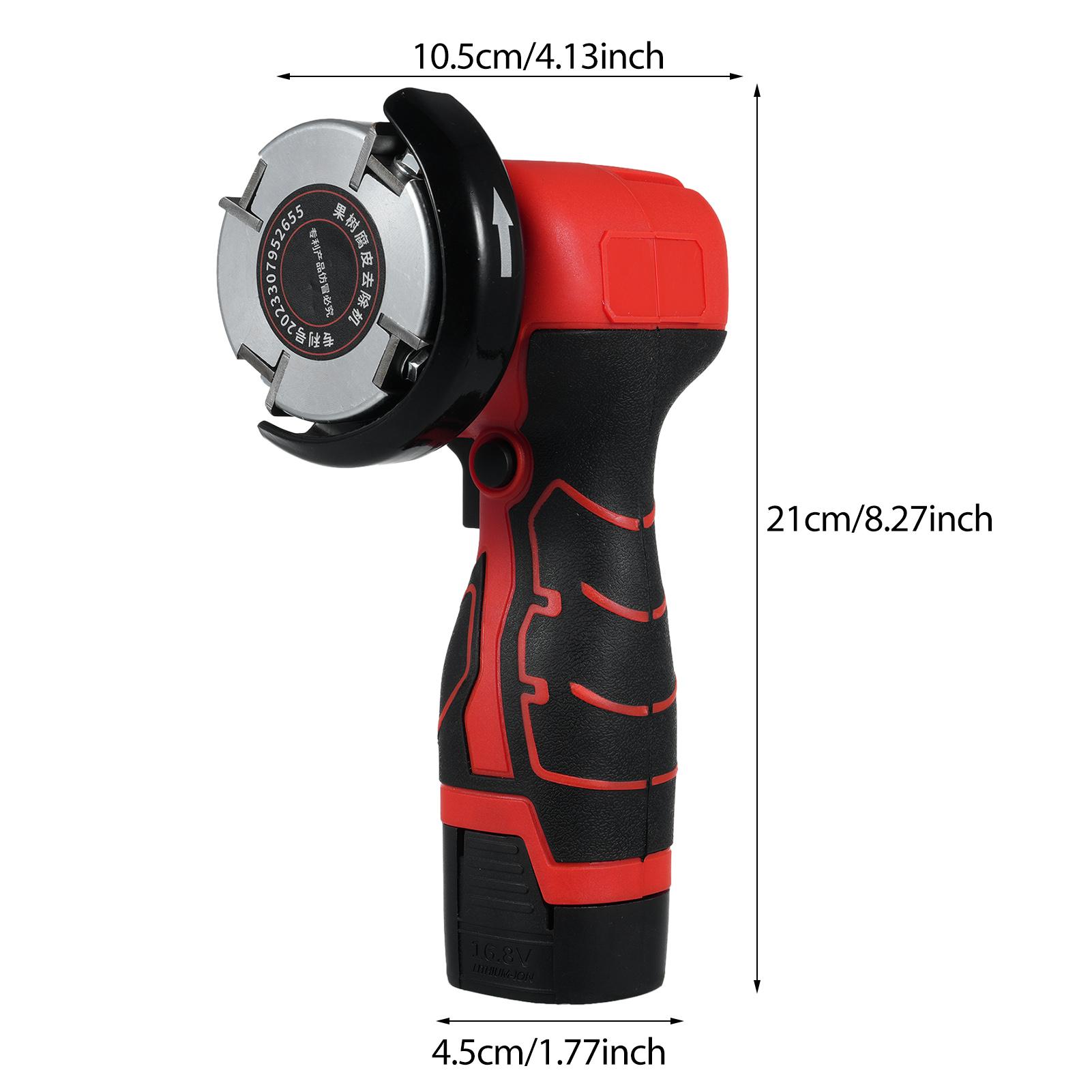 16.8V Lithium Hand Grinder Cordless Tree Bark Remover Fruit Tree Bark Remover, Rechargeable Orchard   Bark Scraper with Large Capacity Lithi