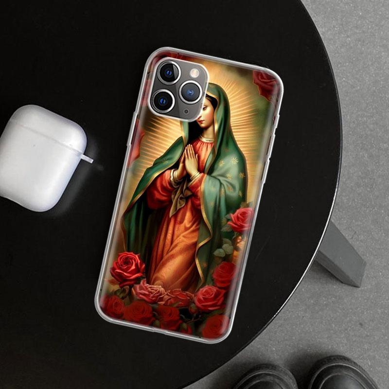 Virgin De Guadalupe Mary Phone Case Cover for iPhone 11 12 13 Mini 14 15 Plus 16 Pro Max 17 Air 7 8 + SE Art Customized Fundas 1