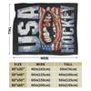Jack Hughes USA Gold Medal Hockey Blanket Flannel Textile Decor  Multi-function Warm Throw Blanket for Bedding Car Bedspread