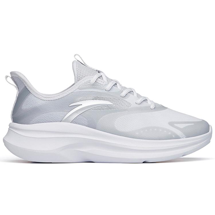 Anta Leaves 2.0 Versatile Cushioning Slip Resistant Abrasion Resistant Low top Running Shoes Women's Gray White Silver 922225520-1