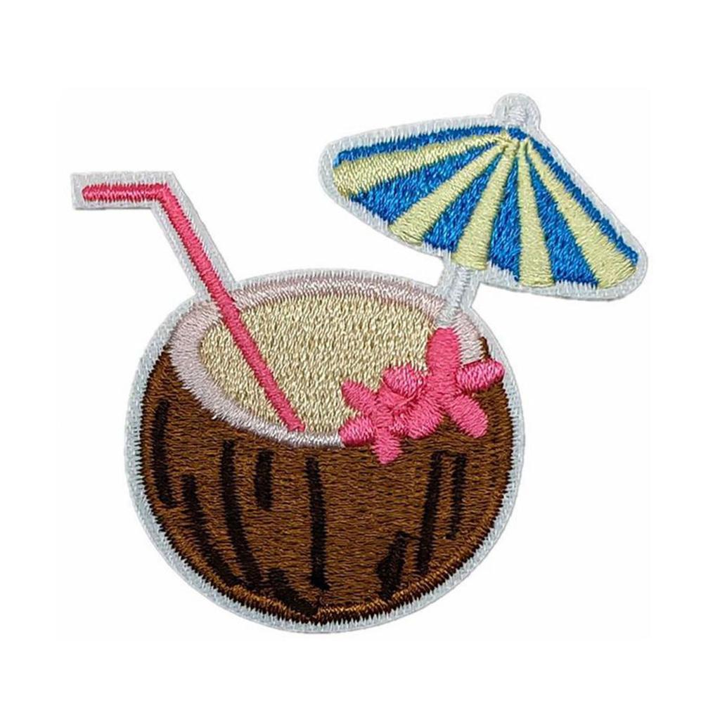 Beach Theme Embroidered Iron On Patches Embroidery Applique Patches Iron On Clothing Repair Patches for Clothes Jackets