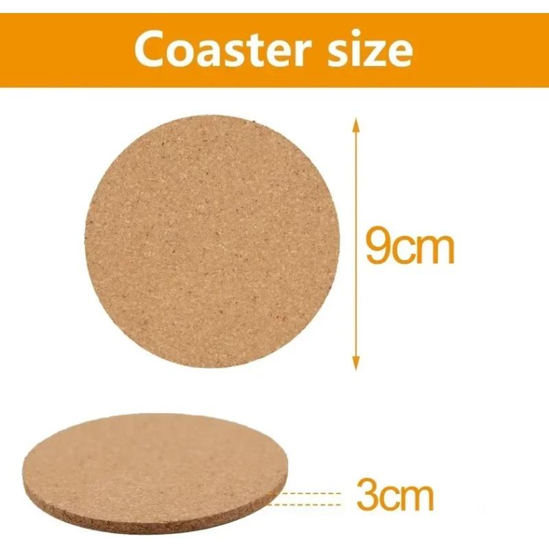50/1PCS Non-Slip Cork Coaster Natural Round Wooden Cup Mat Heat Insulation Pads Tea Coffee Mug Drinks Holder Table Decoration
