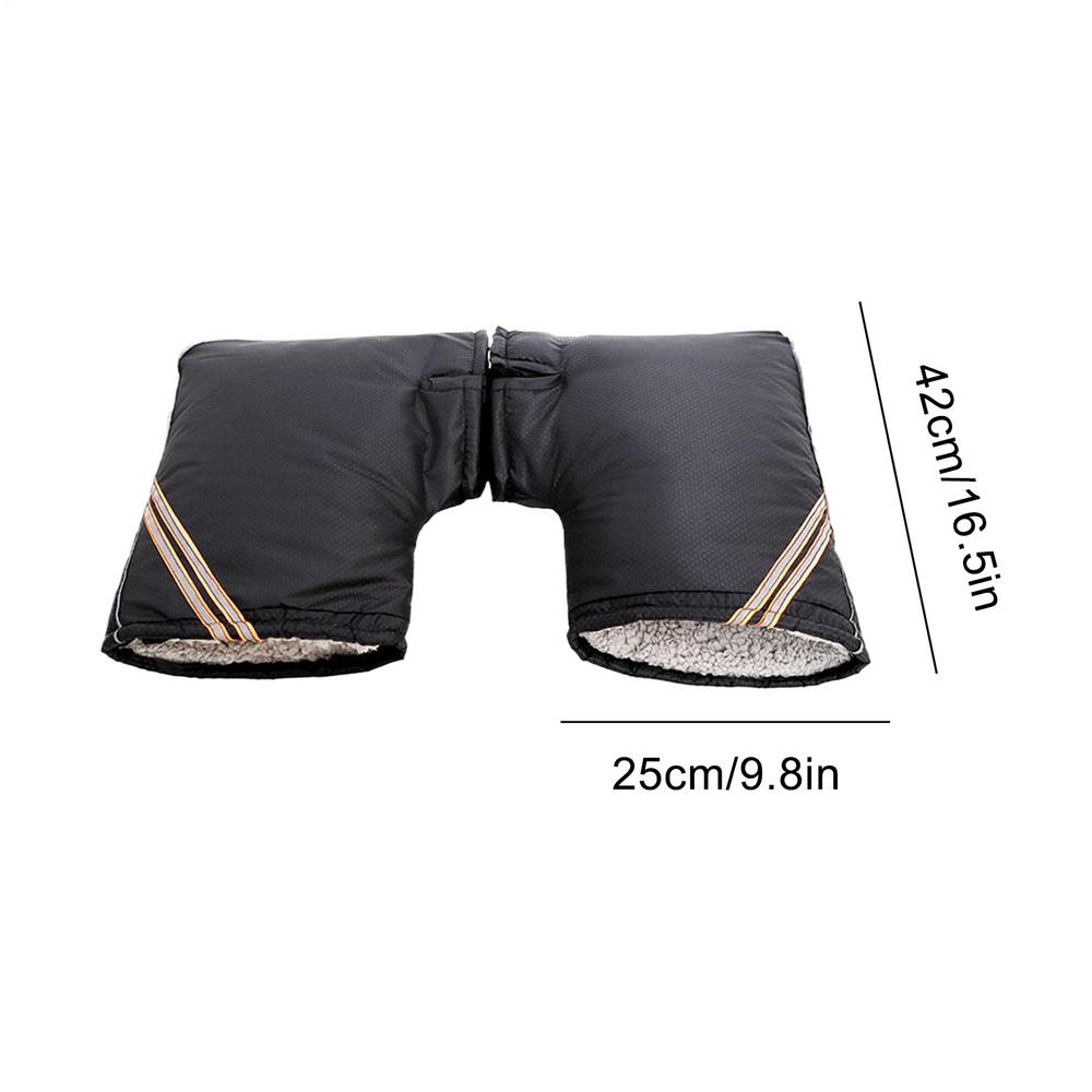 

Reflective Waterproof Handlebar Muffs Windproof Warm Hand Covers for Cold Weather Riding, Motorcycle, Biking Gear for Men Women чорний