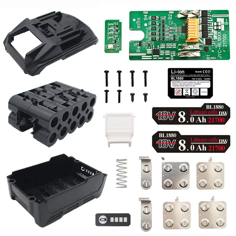 BL1880 10X21700 For MAKITA 18V Li-ion Battery Case BMS PCBA Balance Charging Circuit Board Shell Box Lithium BL1830 Housings