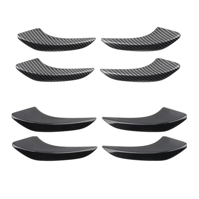 Carbon Fiber Look Car Interior Door Handle Door Bowl Cover Trim Frame For Mercedes Benz C E Class W205 W213 GLC X253