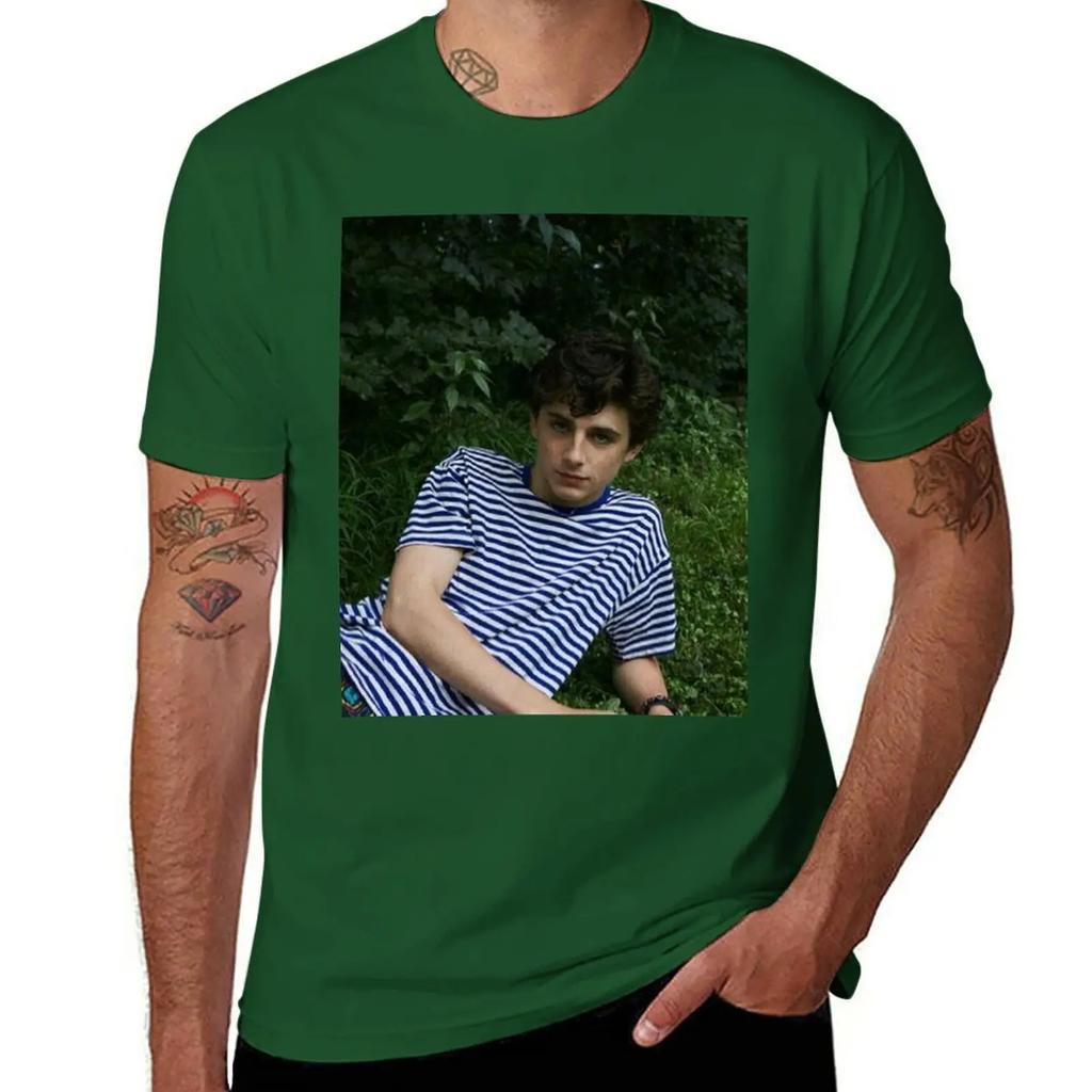 Timothee Chalamet T-Shirt Sports Fans New Edition Quick Drying Funnys Big and Tall T Shirts for Men