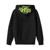 Kids' Long Sleeve Loose Pullover Letter Print Drawstring Hooded Sweatshirt Set