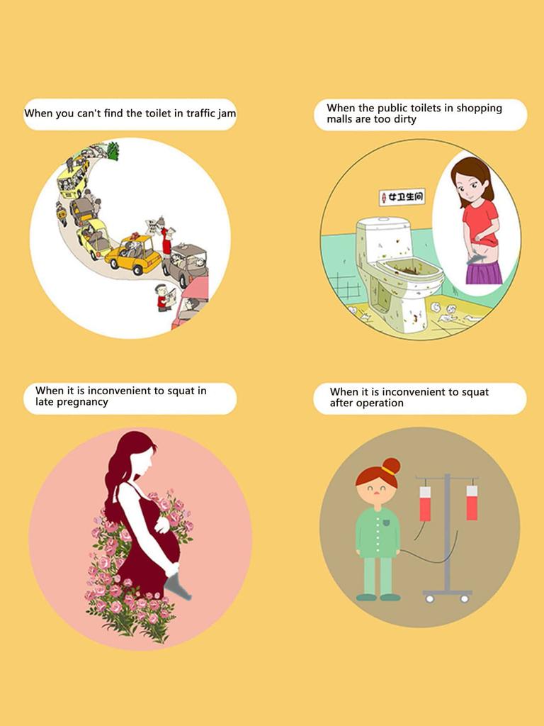 1pc Grey Portable Urinal, Plastic Urinal Funnel For Outdoor