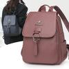 Large Capacity Diamond Lattice Casual Backpack Simple Bag Niche Design PU Soft Leather Commuter Women's Bag
