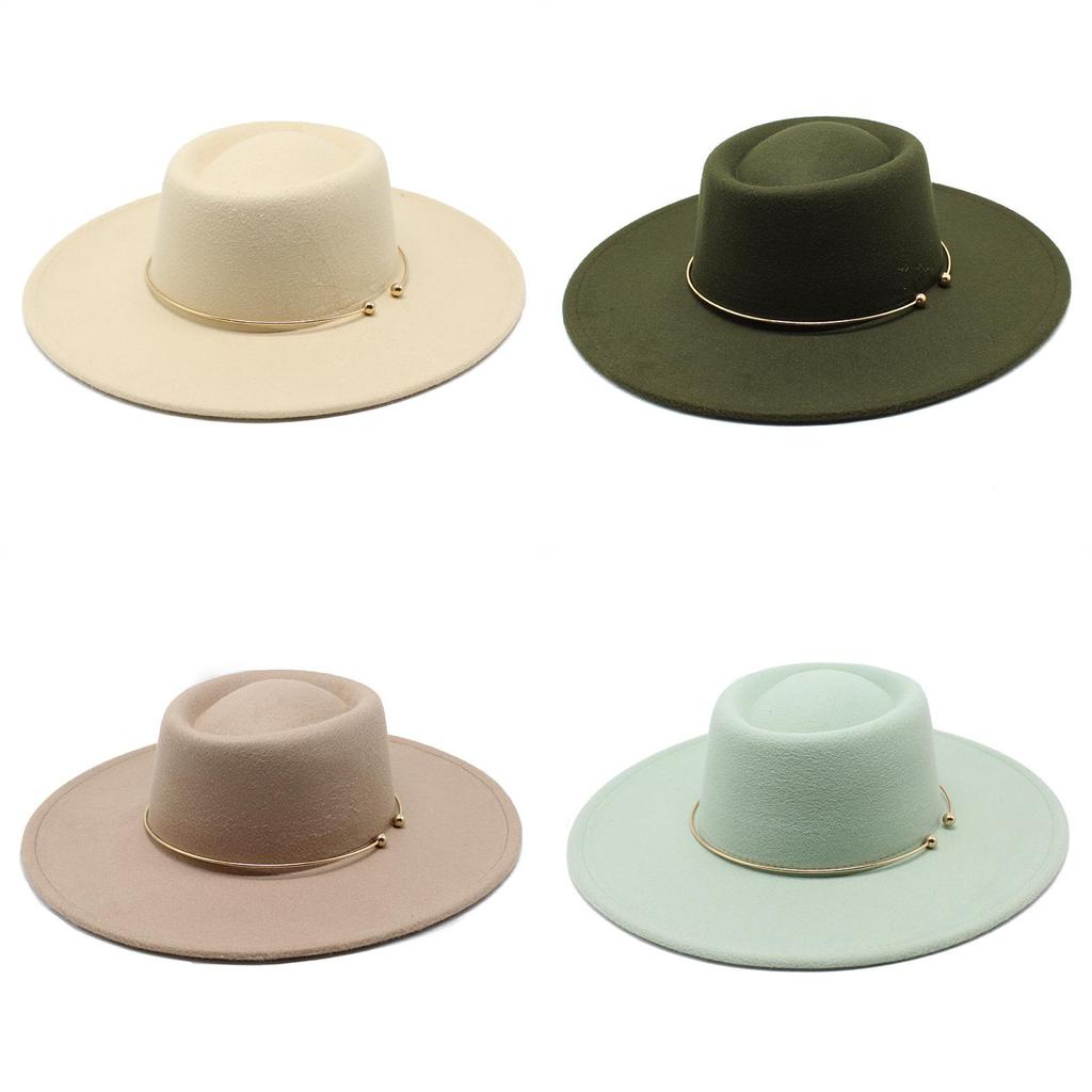 Wool Felt Classic Bowler Hat With Wide Brim For Outdoor Casual Wear
