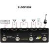 3 Loop Box Guitar Effect Pedal with Channel Select True Bypass Guitar Effect Loop Switcher Pedal Channel Switcher Box Aluminum 6.35mm Input Output