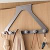 Wall-Mounted No-Punch Hook: Bedroom & Bathroom Clothes Rack Organizer