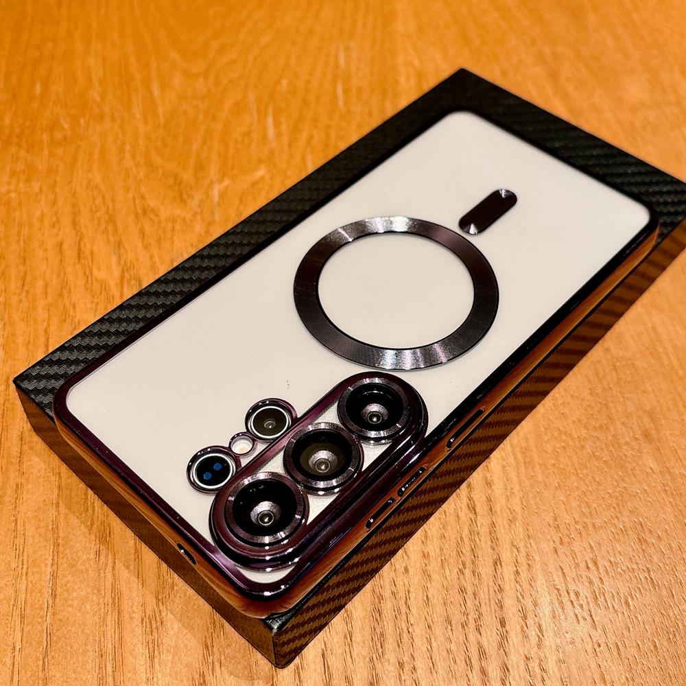 KEYSION Magnetic Plating Transparent Case for MagSafe for Samsung Galaxy S26 Ultra 5G S26+ Shockproof Lens Protector Phone Cover