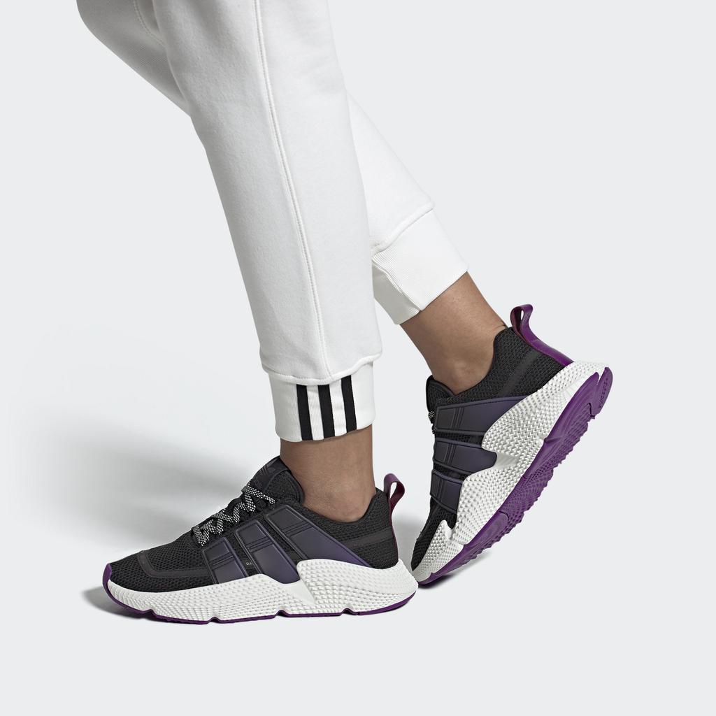 Adidas Originals Prophere V2 Fabric Color Block Sports Cushioning Low Top Lifestyle Shoes Women Sneakers Black Purple FW5361