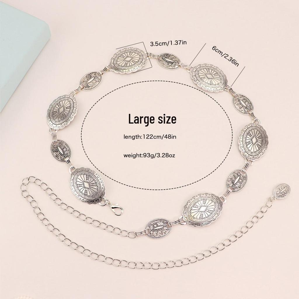 2024 Women's Retro Leather Waist Chain Belt for Dresses & Jeans