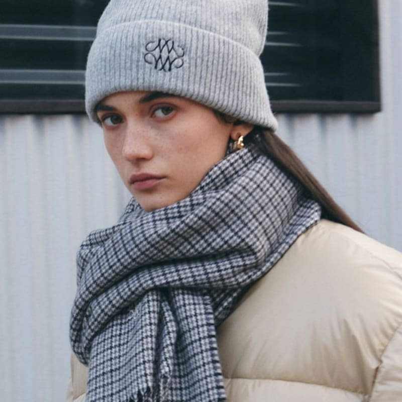 NICK&NICOLE NICOLE WOOL SOFT BEANIE_GRAY