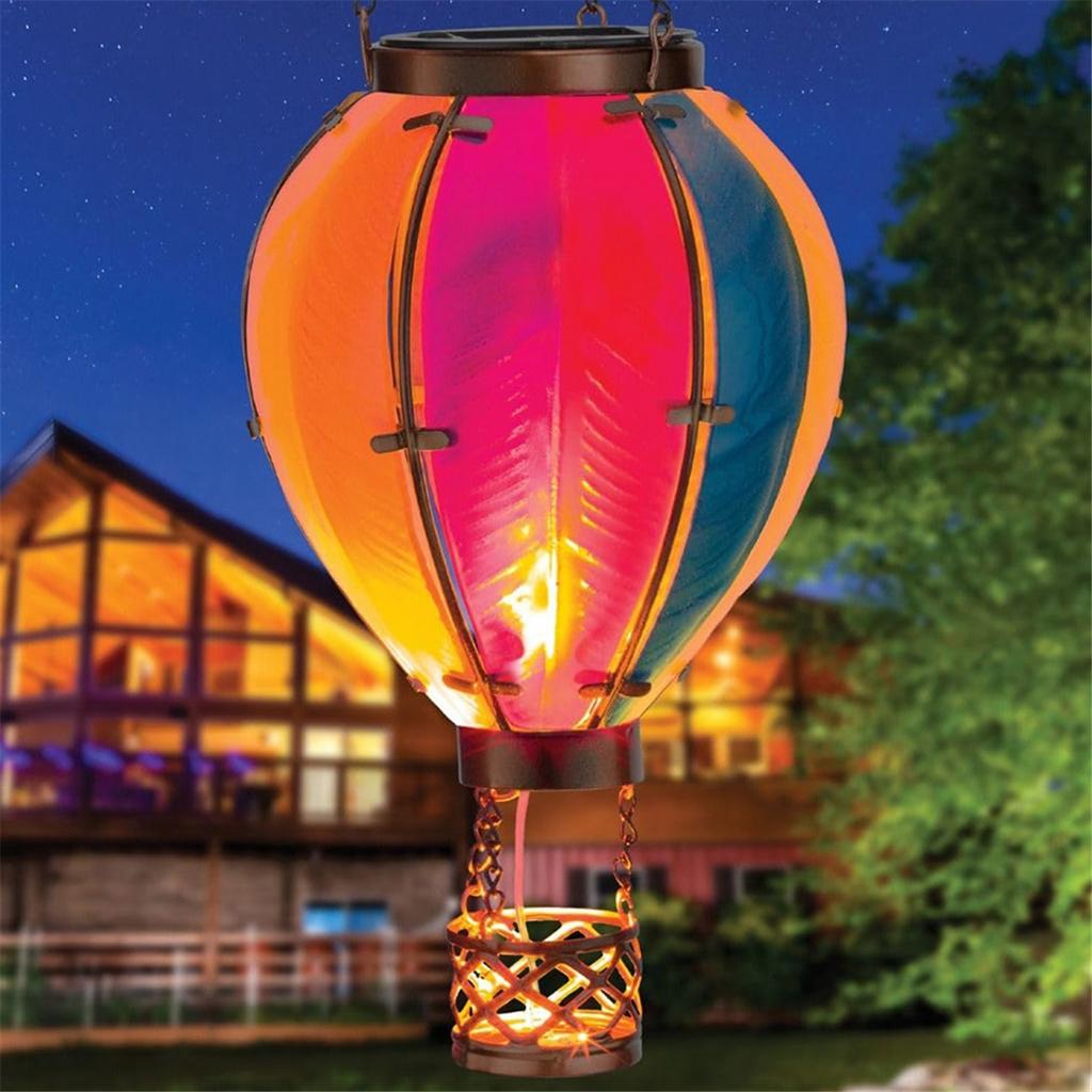 A244Z Art & Gift Solar Hot Air Balloon Lantern - Hanging Solar-Powered LED Lights, Waterproof Portable Decorative,2Pcs,A
