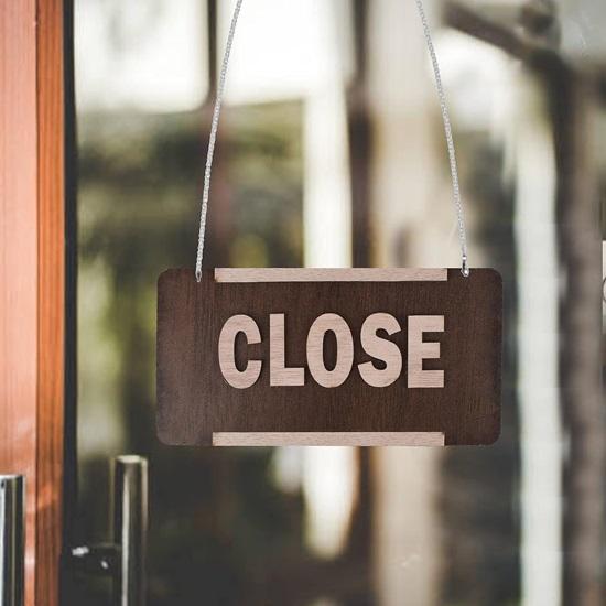 Wooden open/Close Sign Board Office Company Shops Mall Restaurant Bank Signage Business (WOODEN)