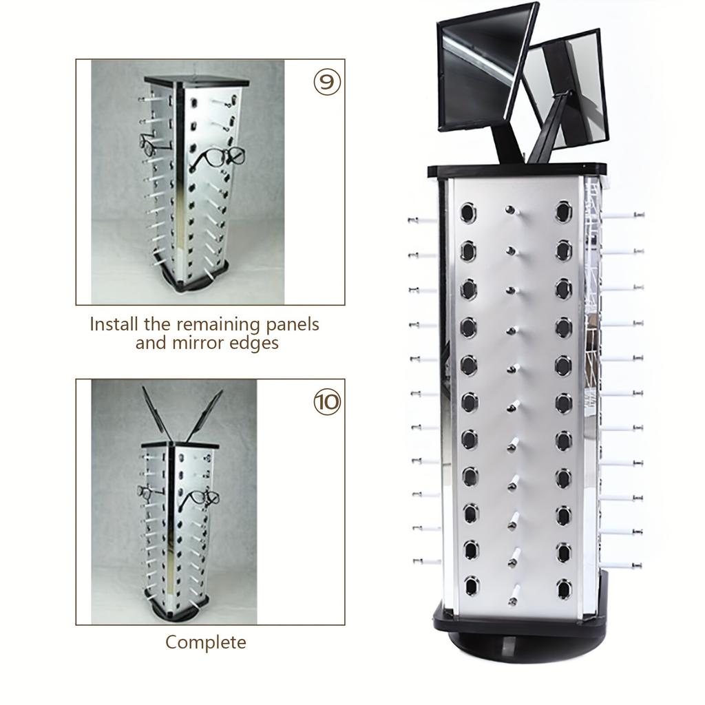 Glasses Shelf Sunglasses Display Rack 360 Degree Rotatable Round Table Glasses Frame Sunglasses Stand