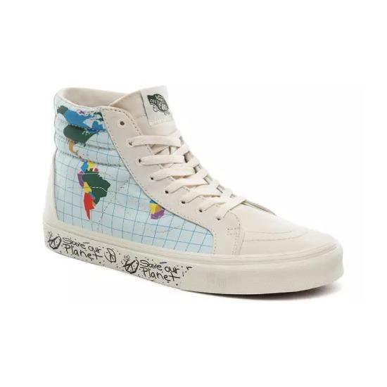 Vans Save Our Planet x Sk8-Hi Reissue 'White Multi' VN0A4BV8T2V Men's Shoes