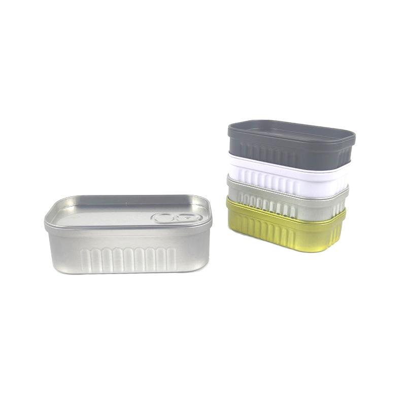 Tinplate Mini Metal Box Creative Sardine Can Shaped Storage Box Portable Metal Material Jewelry Pill Cases Portable Tin Boxes