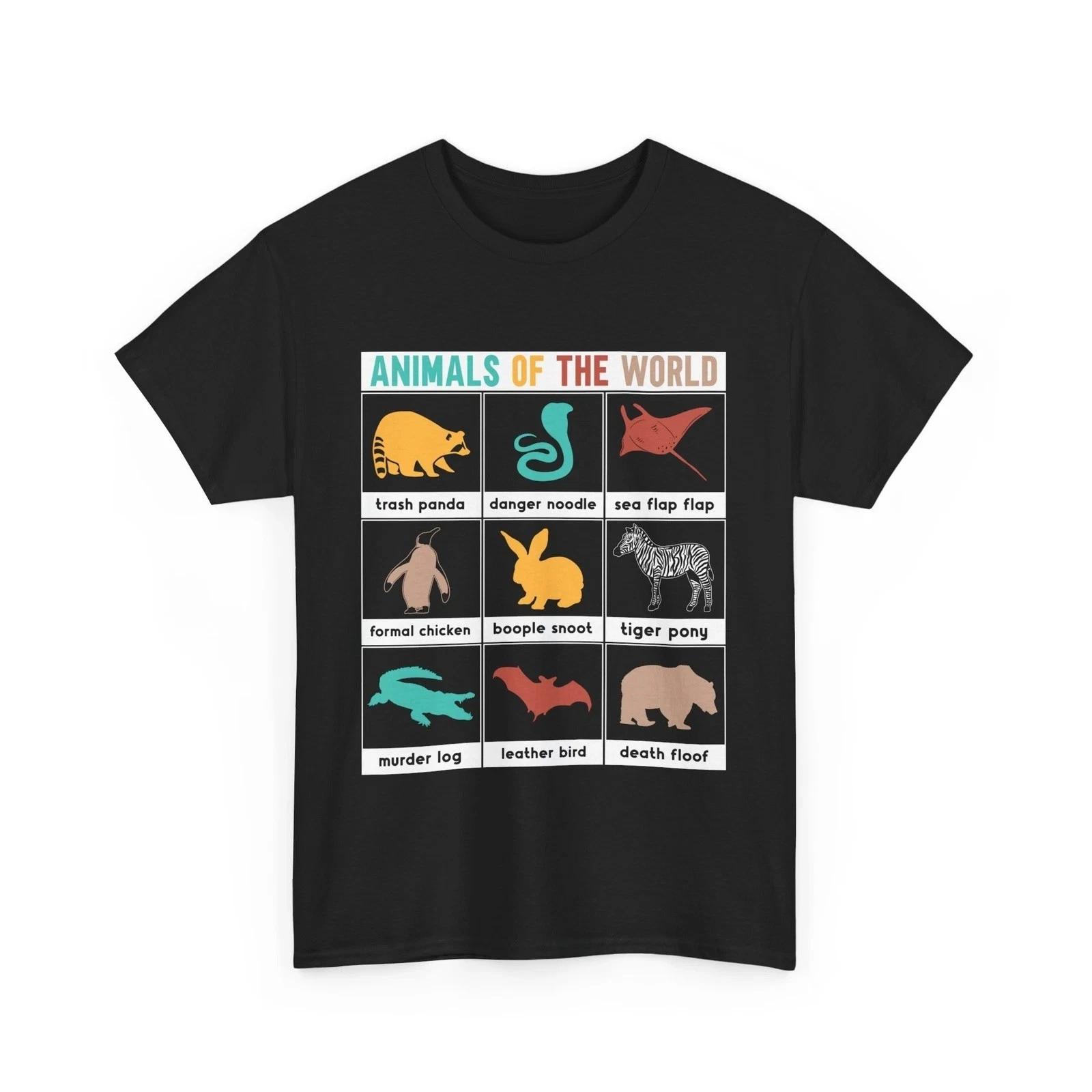 Funny Animals of The World Graphic T-Shirt S