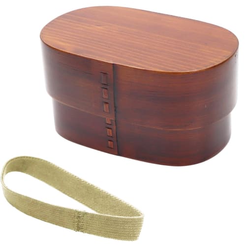 

Osaka Choseido Magewappa Bento Box, 2 Tiers, 540cc, with Lid, Lunch Band, and Bonus Beige Band