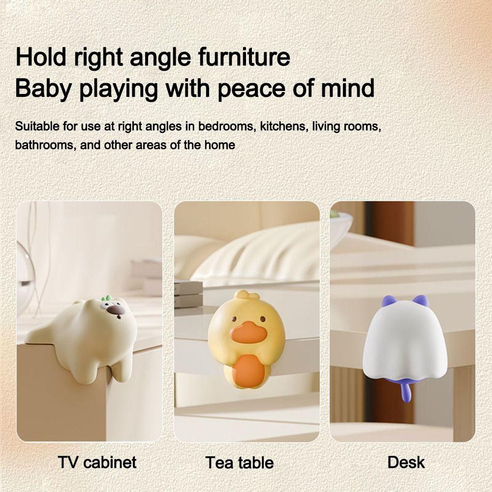 4Pcs PVC Table Corner Protective Cover Self-Adhesive Baby Safety Corner Protector Soft Table Corner Protector
