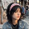 Leather Buckle Punk Rivet Hairband Fabric Band Leather Hair Hoop Gothic KC Headband  Party Gift