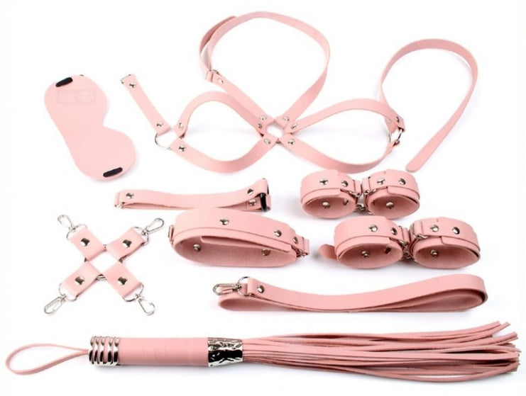 Coffret Bondage SM Obedience 10 Pièces Rose - Generique - Kit SM