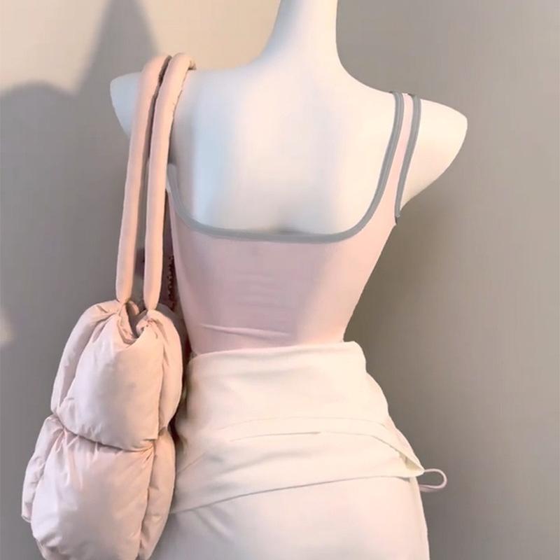 Korean sweet with chest pad fitness suspender women's summer pure desire wind Pilates sports yoga clothes vest set
