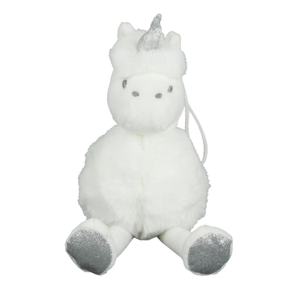 Les Trésors De Lily [Q4774] - Peluche design 'Licorne My Unicorn' blanc argenté - 25 cm