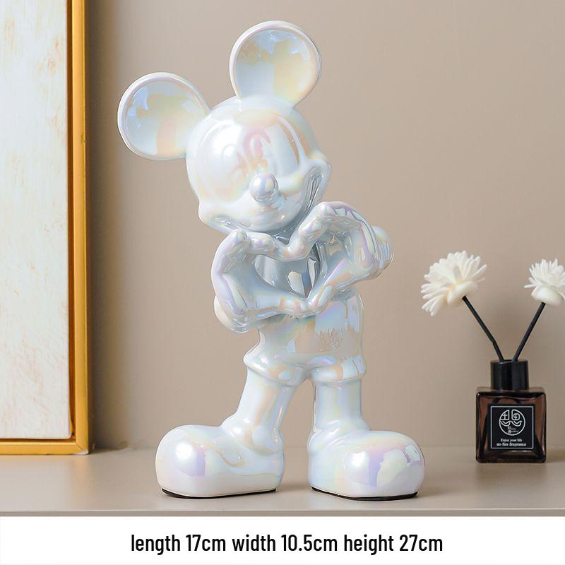 Luxury Creative Home Decor: Mickey Mouse Cartoon Ornaments for Living Room, TV Cabinet, and Entrance