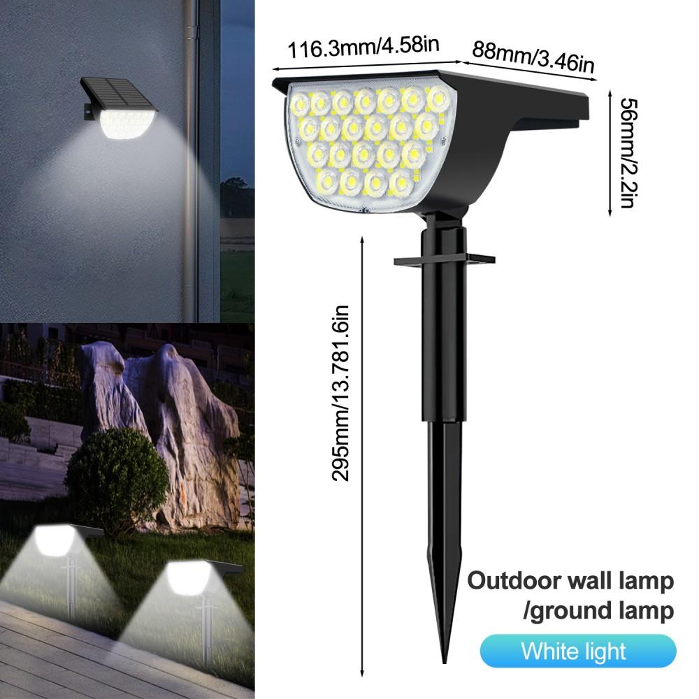 

New Solar Spot Lights Outdoor Garden 76 LED Landscape Spotlight IP65 Waterproof Solar Garden Lights 3 Mode Yard Driveway Pathway 1pc