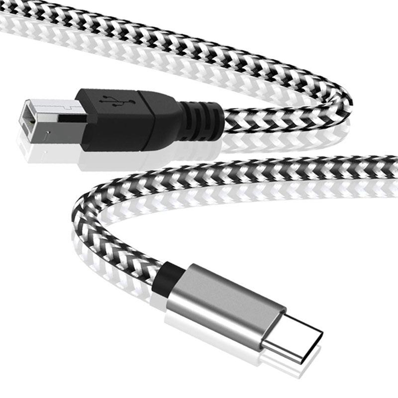 ABNR Type C To MIDI Cable USB C To USB B 2.0 Printer Cable Printer Scanner Cord For Aio, HP, Canon,  Printers And More Du